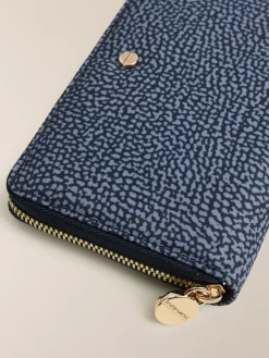 Vedi Tutti|Portafogli<Borbonese PORTAFOGLIO CLASSICA MEDIUM ZIP AROUND BLU LAPIS