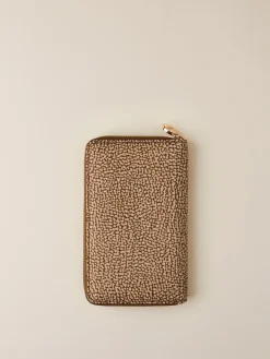 Vedi Tutti|Portafogli<Borbonese PORTAFOGLIO CLASSICA MEDIUM ZIP AROUND BEIGE/MARRONE