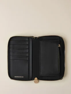 Vedi Tutti|Portafogli<Borbonese PORTAFOGLIO CLASSICA MEDIUM ZIP AROUND DARK BLACK