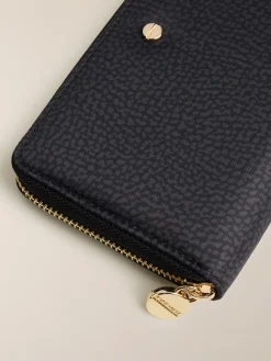 Vedi Tutti|Portafogli<Borbonese PORTAFOGLIO CLASSICA MEDIUM ZIP AROUND DARK BLACK