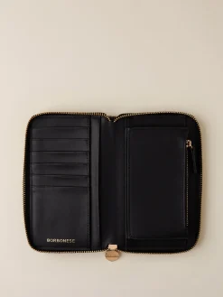 Vedi Tutti|Portafogli<Borbonese PORTAFOGLIO CLASSICA MEDIUM ZIP AROUND OP NATURALE/NERO