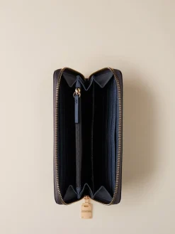 Vedi Tutti|Portafogli<Borbonese PORTAFOGLIO LARGE ZIP AROUND BLU LAPIS