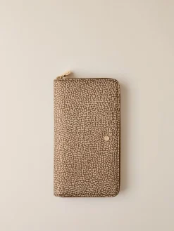 Vedi Tutti|Portafogli<Borbonese PORTAFOGLIO LARGE ZIP AROUND BEIGE/MARRONE