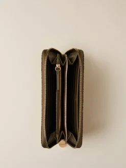 Vedi Tutti|Portafogli<Borbonese PORTAFOGLIO LARGE ZIP AROUND OLIVE