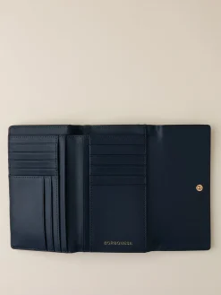 Vedi Tutti|Portafogli<Borbonese PORTAFOGLIO MEDIUM BLU LAPIS