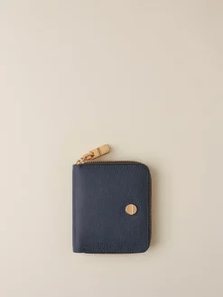 Vedi Tutti|Portafogli<Borbonese PORTAFOGLIO SMALL ZIP AROUND BLU LAPIS