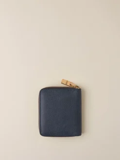 Vedi Tutti|Portafogli<Borbonese PORTAFOGLIO SMALL ZIP AROUND BLU LAPIS