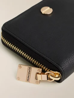 Vedi Tutti|Portafogli<Borbonese PORTAFOGLIO SMALL ZIP AROUND NERO