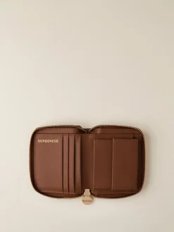 Vedi Tutti|Portafogli<Borbonese PORTAFOGLIO SMALL ZIP AROUND BEIGE/MARRONE