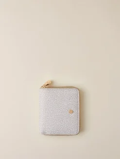 Vedi Tutti|Portafogli<Borbonese PORTAFOGLIO SMALL ZIP AROUND WHITE COTTON
