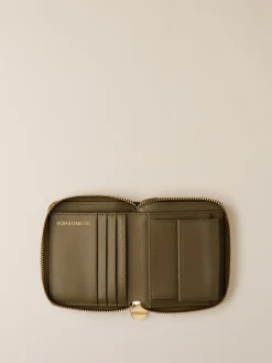 Vedi Tutti|Portafogli<Borbonese PORTAFOGLIO SMALL ZIP AROUND OLIVE
