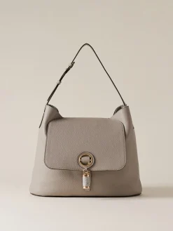 Vedi Tutti|Borse Hobo<Borbonese PREMIER BORSA HOBO MEDIUM SILVER SCREEN/GRIGIO