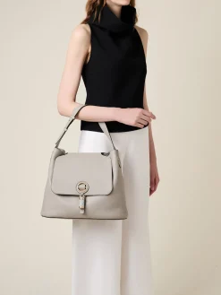 Vedi Tutti|Borse Hobo<Borbonese PREMIER BORSA HOBO MEDIUM SILVER SCREEN/GRIGIO