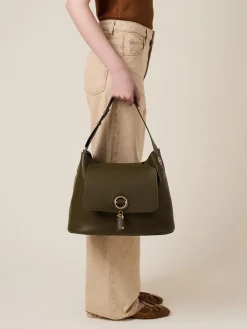 Vedi Tutti|Borse Hobo<Borbonese PREMIER BORSA HOBO MEDIUM OLIVE/CLAY GREY
