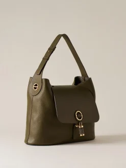 Vedi Tutti|Borse Hobo<Borbonese PREMIER BORSA HOBO MEDIUM OLIVE/CLAY GREY