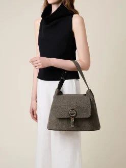 Vedi Tutti|Borse Hobo<Borbonese PREMIERE BORSA HOBO MEDIUM CLAY GREY