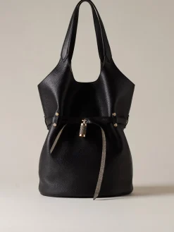 Vedi Tutti|Borse A Spalla<Borbonese PREMIERE SECCHIELLO LARGE NERO/CLAY GREY