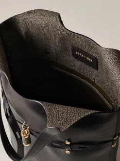 Vedi Tutti|Borse A Spalla<Borbonese PREMIERE SECCHIELLO LARGE NERO/CLAY GREY