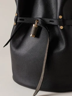 Vedi Tutti|Borse A Spalla<Borbonese PREMIERE SECCHIELLO LARGE NERO/CLAY GREY