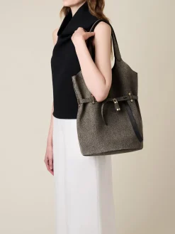 Vedi Tutti|Borse A Spalla<Borbonese PREMIERE SECCHIELLO LARGE CLAY GREY