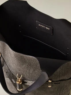 Vedi Tutti|Borse A Spalla<Borbonese PREMIERE SECCHIELLO LARGE CLAY GREY