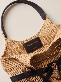 Vedi Tutti|Borse A Spalla<Borbonese PREMIERE SECCHIELLO SMALL NATURALE/NERO