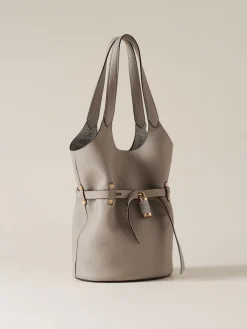 Vedi Tutti|Borse A Spalla<Borbonese PREMIERE SECCHIELLO SMALL SILVER SCREEN/GRIGIO