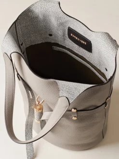 Vedi Tutti|Borse A Spalla<Borbonese PREMIERE SECCHIELLO SMALL SILVER SCREEN/GRIGIO