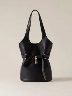 Vedi Tutti|Borse A Spalla<Borbonese PREMIERE SECCHIELLO SMALL NERO/CLAY GREY