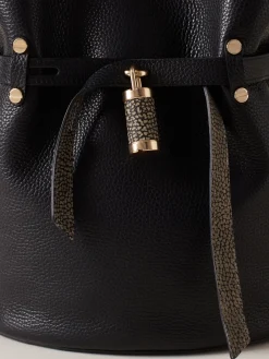 Vedi Tutti|Borse A Spalla<Borbonese PREMIERE SECCHIELLO SMALL NERO/CLAY GREY