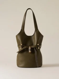 Vedi Tutti|Borse A Spalla<Borbonese PREMIERE SECCHIELLO SMALL OLIVE/CLAY GREY