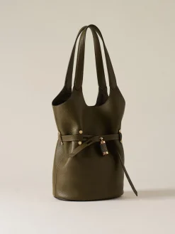 Vedi Tutti|Borse A Spalla<Borbonese PREMIERE SECCHIELLO SMALL OLIVE/CLAY GREY