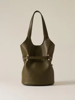 Vedi Tutti|Borse A Spalla<Borbonese PREMIERE SECCHIELLO SMALL OLIVE/CLAY GREY