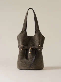 Vedi Tutti|Borse A Spalla<Borbonese PREMIERE SECCHIELLO SMALL CLAY GREY