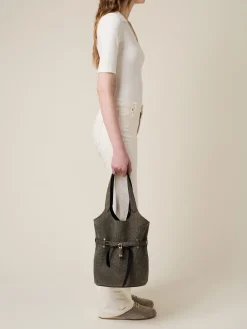 Vedi Tutti|Borse A Spalla<Borbonese PREMIERE SECCHIELLO SMALL CLAY GREY