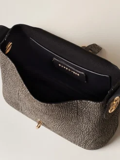 Vedi Tutti|Premiere<Borbonese PREMIERE TRACOLLA SMALL CLAY GREY