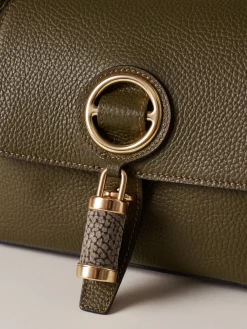 Vedi Tutti|Premiere<Borbonese PREMIER TRACOLLA SMALL OLIVE/CLAY GREY