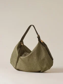 Vedi Tutti|Borse Hobo<Borbonese PRIVE BORSA HOBO MEDIUM OLIVE