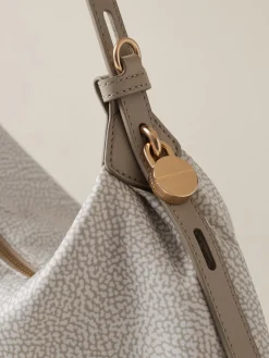 Vedi Tutti|Borse Hobo<Borbonese PRIVE BORSA HOBO MEDIUM WHITE COTTON