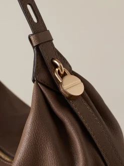 Vedi Tutti|Borse Hobo<Borbonese PRIVE BORSA HOBO MEDIUM MUD