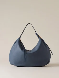 Vedi Tutti|Borse Hobo<Borbonese PRIVE BORSA HOBO MEDIUM BLU LAPIS