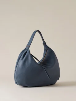 Vedi Tutti|Borse Hobo<Borbonese PRIVE BORSA HOBO MEDIUM BLU LAPIS