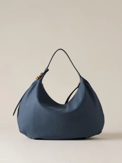 Vedi Tutti|Borse Hobo<Borbonese PRIVE BORSA HOBO MEDIUM BLU LAPIS