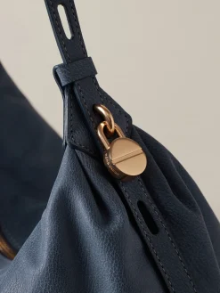 Vedi Tutti|Borse Hobo<Borbonese PRIVE BORSA HOBO MEDIUM BLU LAPIS