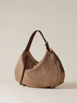 Vedi Tutti|Borse Hobo<Borbonese PRIVE BORSA HOBO MEDIUM BEIGE/MARRONE