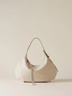 Vedi Tutti|Borse Hobo<Borbonese PRIVE BORSA HOBO SMALL WHITE COTTON