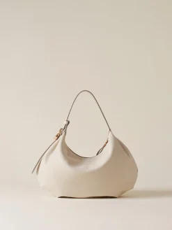 Vedi Tutti|Borse Hobo<Borbonese PRIVE BORSA HOBO SMALL WHITE COTTON