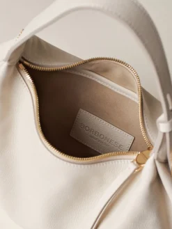 Vedi Tutti|Borse Hobo<Borbonese PRIVE BORSA HOBO SMALL WHITE COTTON