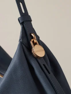 Vedi Tutti|Borse Hobo<Borbonese PRIVE BORSA HOBO SMALL BLU LAPIS