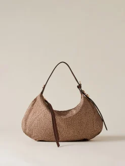Vedi Tutti|Borse Hobo<Borbonese PRIVE BORSA HOBO SMALL BEIGE/MARRONE